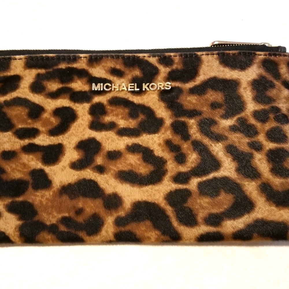 Michael Kors Leopard Print Clutch